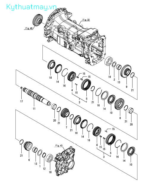 Trục ra của hộp số